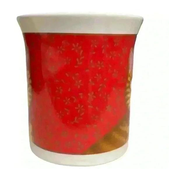 Vintage 1987 Hallmark Orange Tabby Cat Mug Cup Japan Red & White 10 fl ozs - Picture 2 of 6